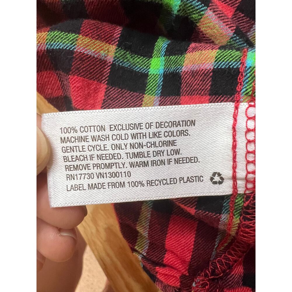 Wondershop at Target Women’s Red Plaid Flannel Sleep Shirt Size M 100% Cotton - Picture 7 of 8